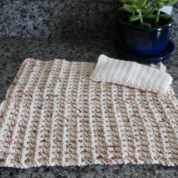 Multicolored Crochet Dish Drying Mats 100% Cotton Kitchen - Picture 3 of 12